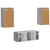 Set TV komoda Zidne 2 pcs Siva Sonoma Konstruirano drvo