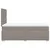 Vidaxl Box spring postelja z vzmetnico taupe 120x200 cm blago