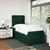 Vidaxl Box spring postelja z vzmetnico temno zelena 100x200 cm žamet