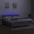 Vidaxl Box spring postelja z vzmetnico LED sv. siva 160x200 cm blago