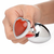 Gemstones – Large Anal Plug Heart - Rdeča
