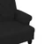 Klupa s naslonom crna 120x62x75,5 cm tkanina
