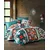 Set posteljine King 477 - Zeleni, Beli, Crveni, Rozi, Braon