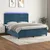 Vidaxl Box spring postelja z vzmetnico LED temno modra 180x200cm žamet