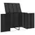 Kutija za smeće 2 pcs Crna 130 x 80 x 115 cm Polietilen