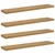 Polica na zidu 4 pcs Smeđa 120 x 23,5 x 4 cm Konstruirano drvo
