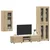 Set TV komoda Zidne FLORIN 3 pcs Sonoma hrast Konstruirano drvo