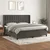 Vidaxl Box spring postelja z vzmetnico temno siva 200x200 cm žamet