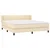 Vidaxl Box spring postelja z vzmetnico krem 180x200 cm blago