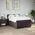 Vidaxl Box spring postelja z vzmetnico temno rjava 140x200 cm blago