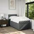 Vidaxl Box spring postelja z vzmetnico temno siva 100x200 cm blago