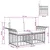 Vanjski loveseat s jastukom 2 pcs Crna i tamno siva poliratan