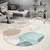 Modra/bež pralna okrogla preproga o 100 cm Puddle – Mila Home