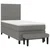 VIDAXL Box spring postelja z vzmetnico temno siva 100x200 cm