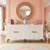 Hanah Home komoda Sherifa 150, 150 cm, bela / travertin