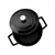 Saucepan, cast iron, 22 cm, Folk range, black - LAVA brand
