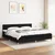 Vidaxl Box spring postelja z vzmetnico črn 200x200 cm blago
