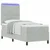 Vidaxl LED Box Spring Postelja Svetlo siva 80 x 200 cm blago