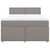 Vidaxl Box spring postelja z vzmetnico taupe 140x200 cm blago
