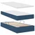 Krevet s od storage s uzglavljem Plava 200 x 200 cm Tkanina