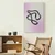 shumee Slika - Srebrne zapletenosti - tekoča kovinska figura na gradientnem ozadju