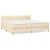 Vidaxl Box spring postelja z vzmetnico krem 200x200 cm blago