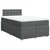 Vidaxl Box spring postelja z vzmetnico temno siva 120x190 cm blago