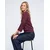 Vila  VIRIL V-NECK L/S  Bordo