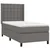 Vidaxl Box spring postelja z vzmetnico siv 100x200 cm umetno usnje