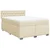 Vidaxl Box spring postelja z vzmetnico krem 140x200 cm blago