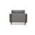 Atelier del Sofa Fotelja Rome 105x85x90cm, Svetlosiva