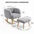ATELIER DEL SOFA Fotelja i tabure Lotus Grey