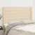 Vidaxl Vzglavje z ušesi krem 147x16x118/128 cm blago
