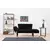 Atelier del Sofa Dvosed na razvlačenje Nitta 155x85x70cm Crni