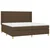 Krevet box spring s madracem LED tamnosmeđi 200x200 cm tkanina