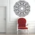 WallXpert metalni zidni ukras 5094, okrugla mandala od isprepletanih petlji, 71 x 71 cm, crni