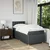 Vidaxl Box spring postelja z vzmetnico temno siva 100x200 cm blago