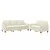 2-dijelni set sofa s jastucima krem baršunasti