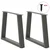 Noge za klub stolić V-oblika 2 kom antracit 70 x (42-43,3) cm čelik