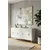 Hanah Home komoda Salkim 150, 150 cm, srebrna / bela