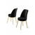 HANAH HOME Set 4 stolice Pefa Black Gold