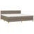 Vidaxl Box spring postelja z vzmetnico LED taupe 200x200 cm blago