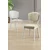 Hanah Home set trpezarijskih stolica Nape 4 kom, krem tkanina Babyface, bele metalne noge