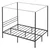 VEVOR Postelja s baldahinom 1965x1370x1830 mm črna