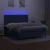Vidaxl Box spring postelja z vzmetnico LED modra 180x200 cm blago