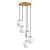 Opviq Luster Orbital-15-14017, 40x40x115cm, IP20, Zlatno-bele boje
