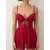 Trendyol Milla Ženski set babydoll spavaćice i gaćica Thmaw26Cy00002, Bordo