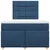 Vidaxl Box spring postelja z vzmetnico moder 120x200 cm blago