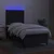 Vidaxl Box spring postelja z vzmetnico LED črna 100x200 cm blago