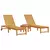 Ležaljka 3 pcs Smeđa Čvrsto drvo akacije
